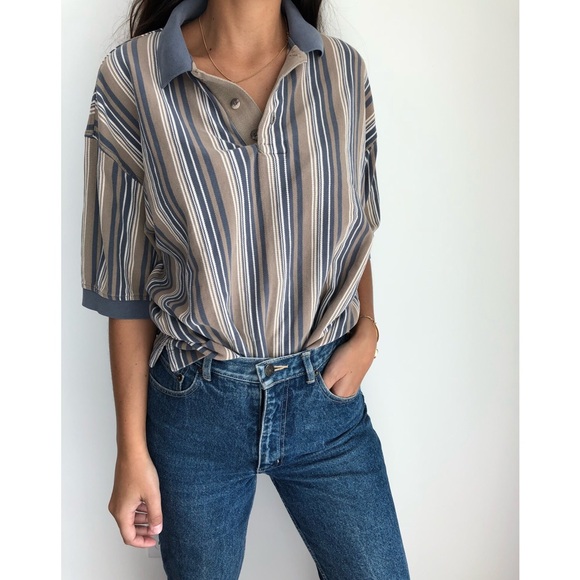 Vintage Tops - 🌻 CLEARANCE Vintage Levi’s Dockers striped shirt